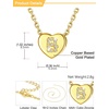 U7 Initial Necklace for Women, 14K Gold Heart Pendant Necklace with CZ A-Z Letter, Dainty Gold Necklace Tiny Initial Necklaces Personalized Name Necklace for Mom Wife Friend(B)