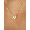 U7 Initial Necklace for Women, 14K Gold Heart Pendant Necklace with CZ A-Z Letter, Dainty Gold Necklace Tiny Initial Necklaces Personalized Name Necklace for Mom Wife Friend(H)