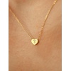 U7 Initial Necklace for Women, 14K Gold Heart Pendant Necklace with CZ A-Z Letter, Dainty Gold Necklace Tiny Initial Necklaces Personalized Name Necklace for Mom Wife Friend(T)
