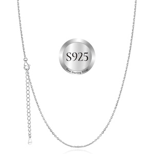 SILVERCUTE 925 Sterling Silver Necklace for Women,1mm/1.3mm/1.5mm/1.6mm Thin Silver Cable Chain/Box Chain/Rope Chain Necklace with Extension Chain,18/20/22/24/26/28/30 Inch(a.Silver)
