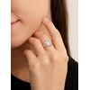 925 Sterling Silver Butterfly Ring,Adjustable Silver Birthstone Rings for Women,Dainty Butterfly Stackable Rings Gifts for Her(04.April(Diamond)-Butterfly)