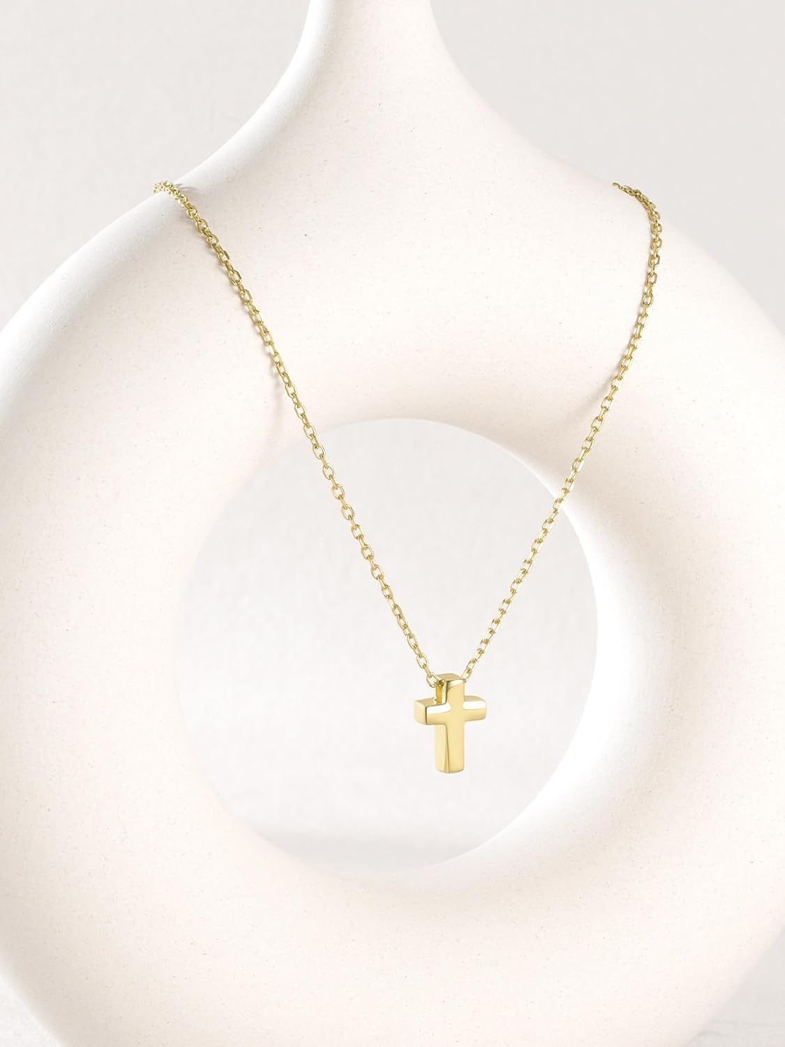 image:imageU7 CZ Cross Necklace for Women1820Gold
