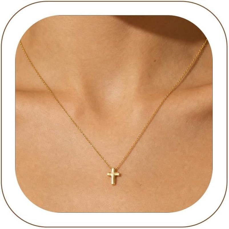 image:imageU7 CZ Cross Necklace for Women1820Gold