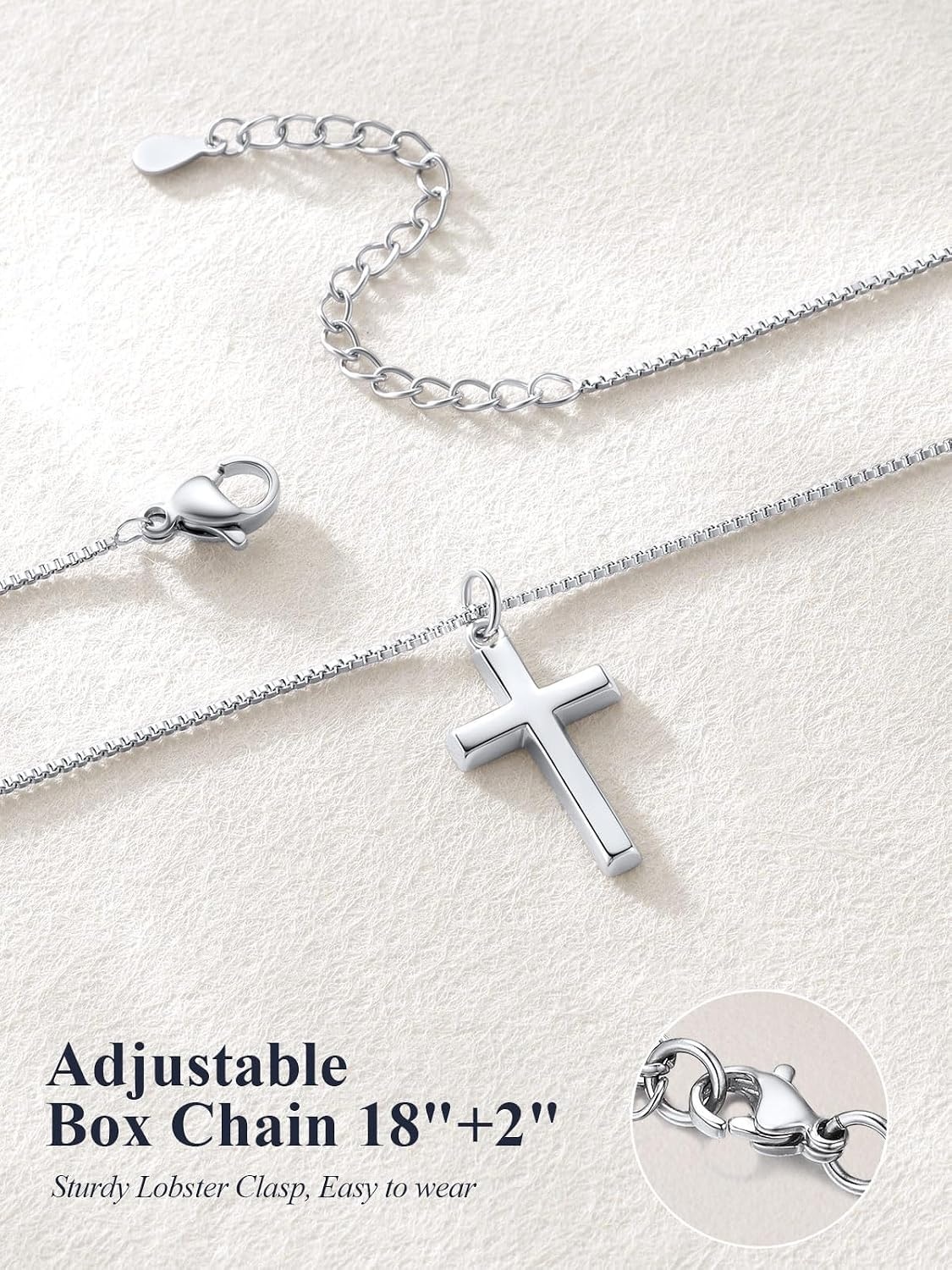 image:imageU7 Cross Necklace for Women 18202Medium CrossStainless Steel