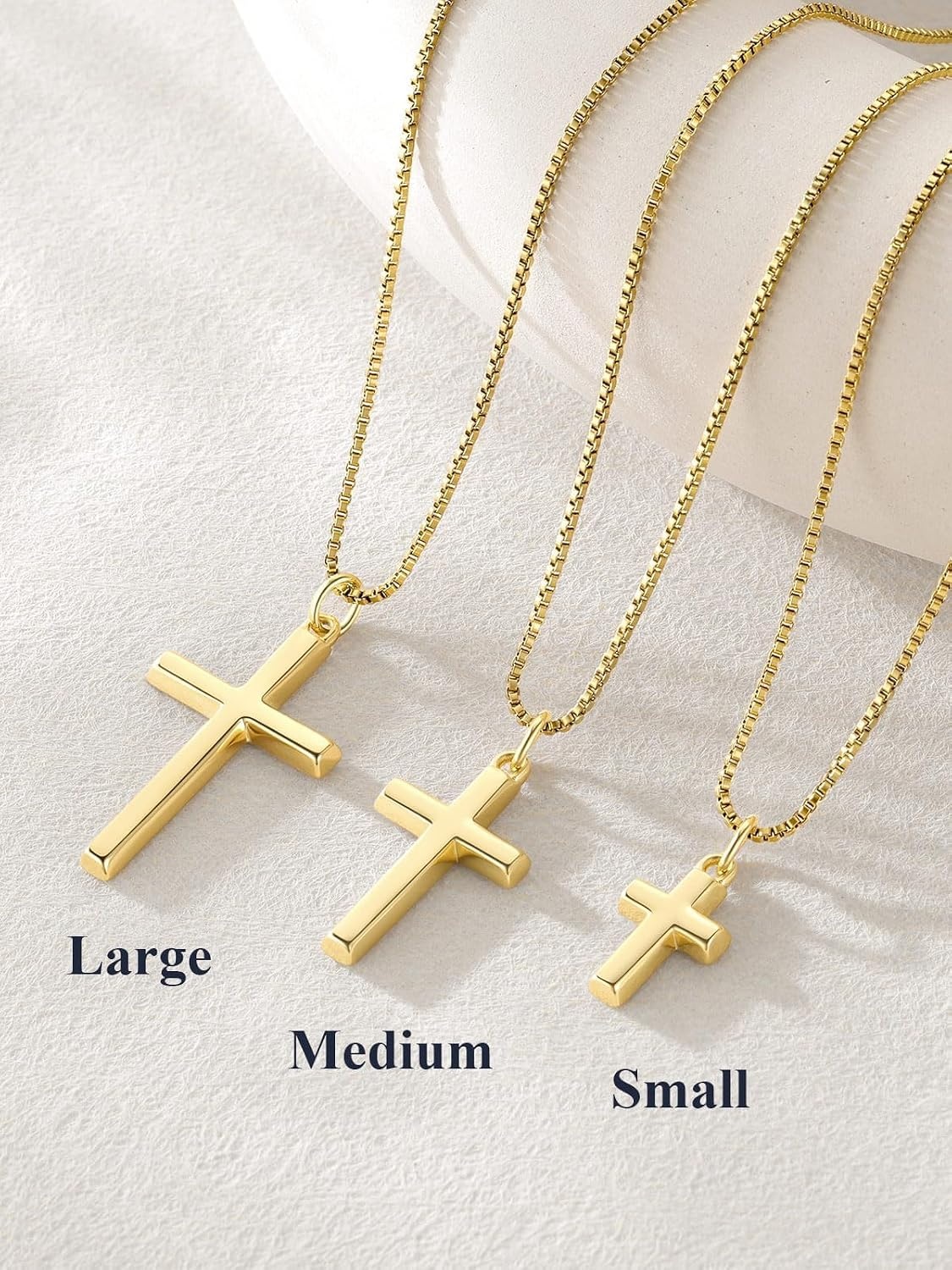 image:imageU7 Cross Necklace for Women 18204Small Cross14K Gold Plated