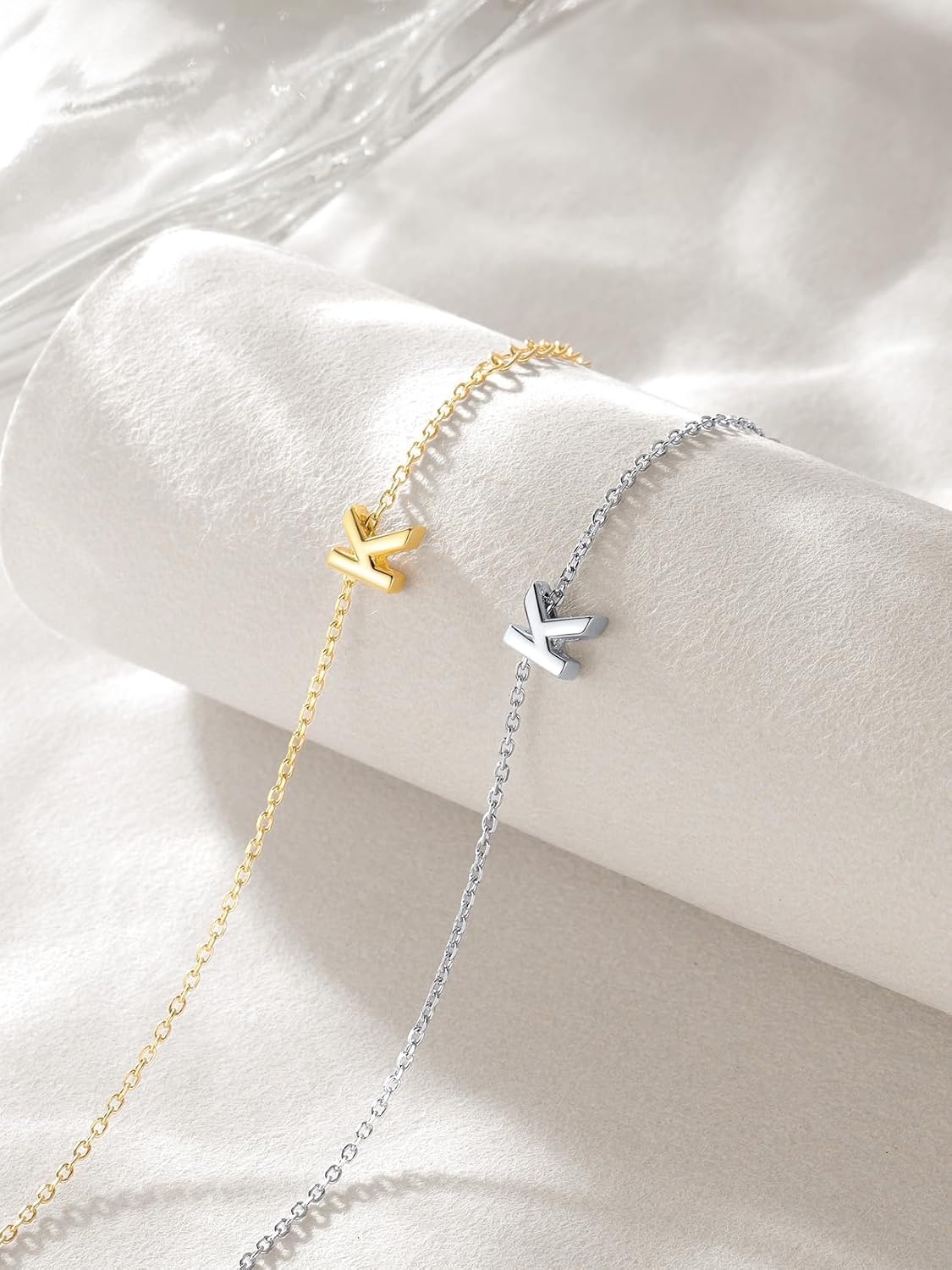 image:imageU7 Initial Heart Bracelet for Women Personalized Letter Chain BraceletsGoldInitial