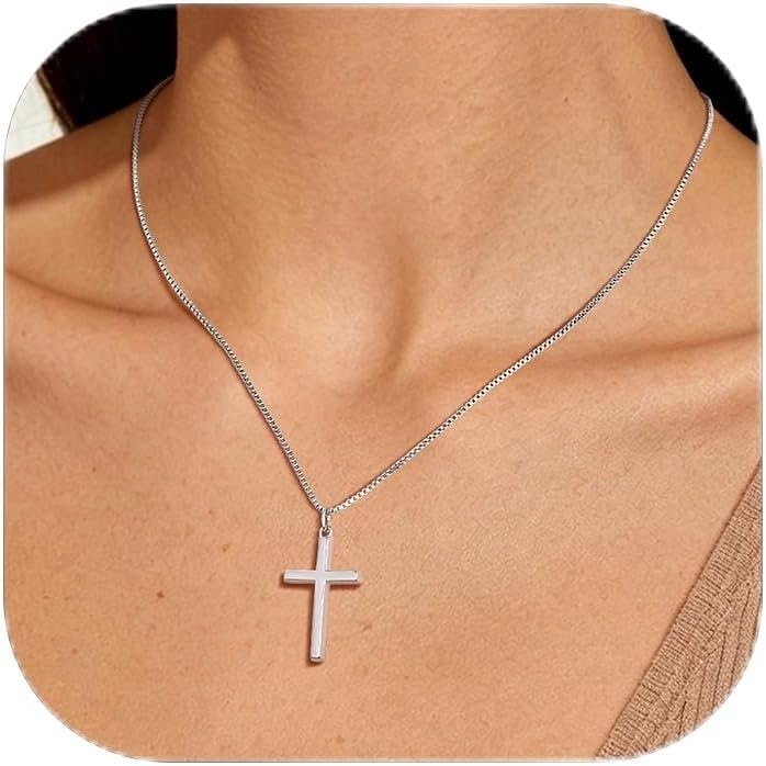 image:imageU7 Cross Necklace for Women 18203Large CrossStainless Steel