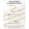 U7 CZ Cross Necklace for Women,18″-20″(Gold)