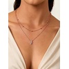 U7 CZ Cross Necklace for Women,18″-20″(Rose Gold)