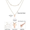 U7 CZ Cross Necklace for Women,18″-20″(Rose Gold)