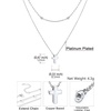 U7 CZ Cross Necklace for Women,18″-20″(Silver)