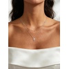 U7 CZ Cross Necklace for Women,18″-20″(Silver)