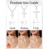 U7 Cross Necklace for Women 18″-20″(1.Small Cross-Stainless Steel)