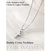 U7 Cross Necklace for Women 18″-20″(1.Small Cross-Stainless Steel)