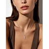 U7 Cross Necklace for Women 18″-20″(2.Medium Cross-Stainless Steel)