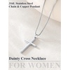 U7 Cross Necklace for Women 18″-20″(3.Large Cross-Stainless Steel)