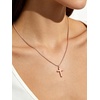 U7 Cross Necklace for Women 18″-20″(8.Medium Cross-Rose Gold Plated)
