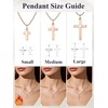 U7 Cross Necklace for Women 18″-20″(8.Medium Cross-Rose Gold Plated)
