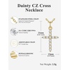 U7 Cross Necklace for Women,CZ Cross Pendant Necklace 18″+2″(Gold)