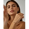 U7 Initial Heart Bracelet for Women, Personalized Letter Chain Bracelets(Gold-Initial)