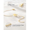 U7 Initial Heart Bracelet for Women, Personalized Letter Chain Bracelets(Gold-Initial with Heart)