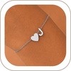 Silver-Initial with Heart